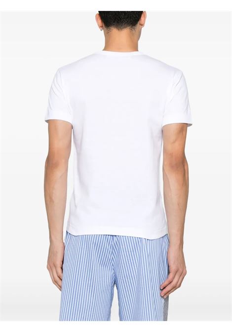 t-shirt con logo ricamato unisex bianco COMME DES GARÇONS PLAY | AX-T064-0512
